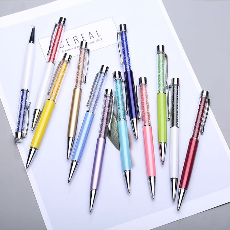 Blue Ink Refill Creative Metal Crystal Pen Ballpoint Pens, Random Color Delivery