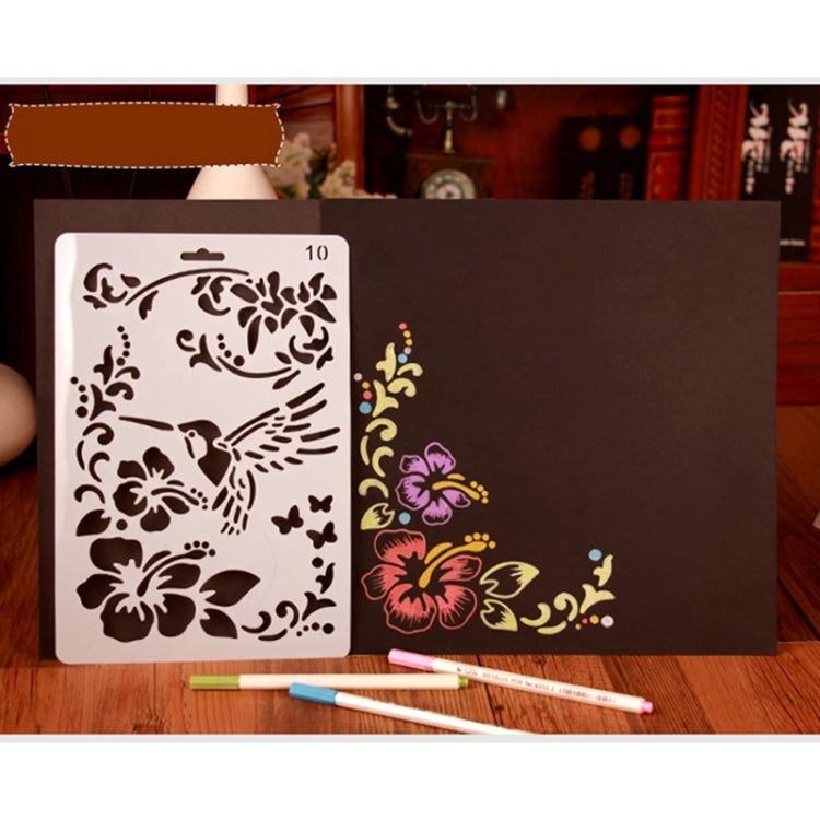 5 PCS Lace Ruler Template Photo Album DIY Manual Painting Board Hollow Template Hand Painting Drawing Tool, Random Style Delivery