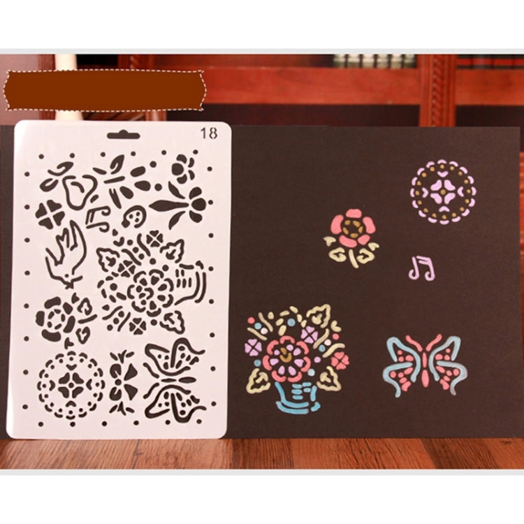 5 PCS Lace Ruler Template Photo Album DIY Manual Painting Board Hollow Template Hand Painting Drawing Tool, Random Style Delivery