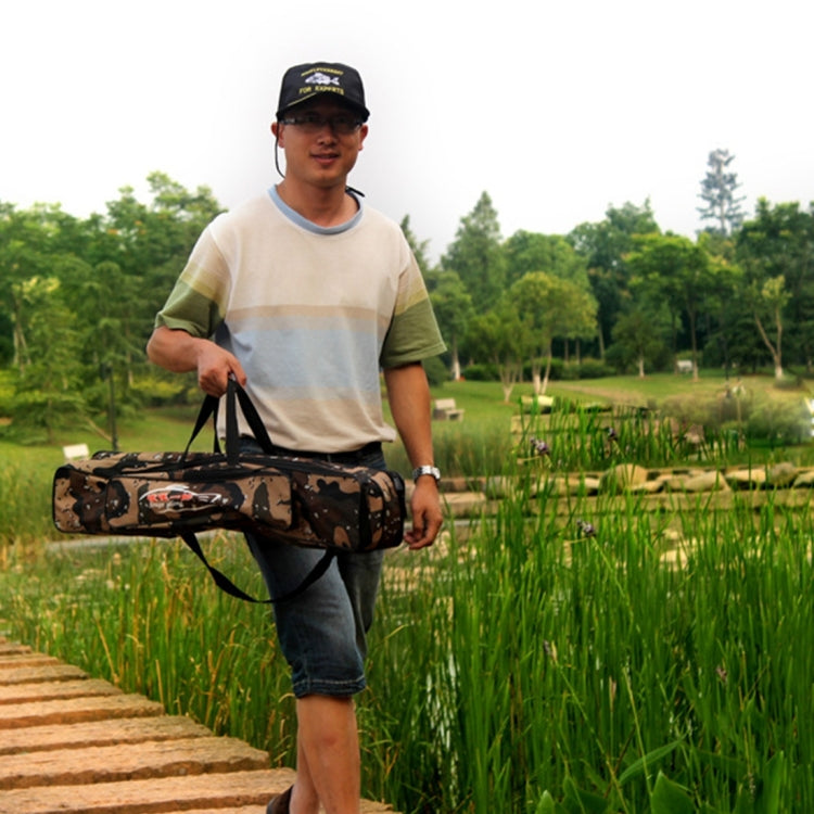 Desert Camouflage Double Layer Fishing Rod Package Waterproof Moisture - Proof Fishing Bag,Length:80 cm