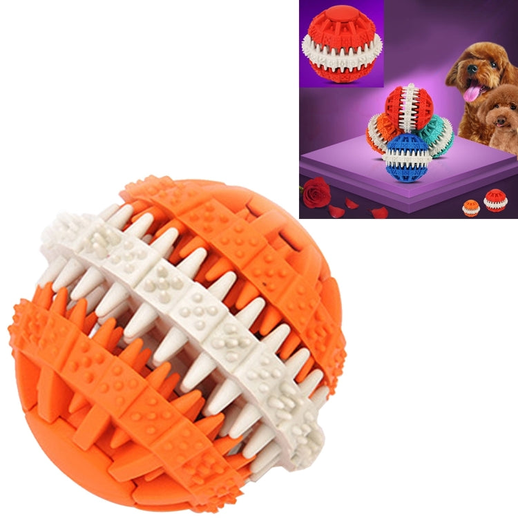 Dog Toy Balls for Pets Tooth Cleaning Chewing Toys Balls of Non-Toxic Soft Rubber , Small Size