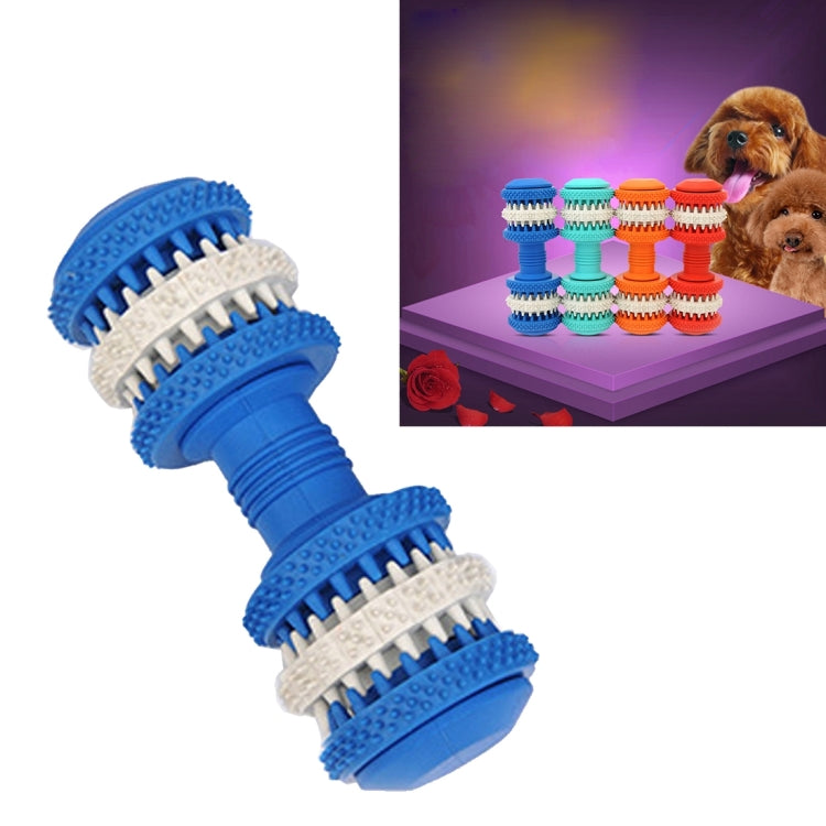 Dog Toy  for Pets Tooth Cleaning Chewing Dumbbells Shape Toys of Non-Toxic Soft Rubber , Large Size,Length:15cm
