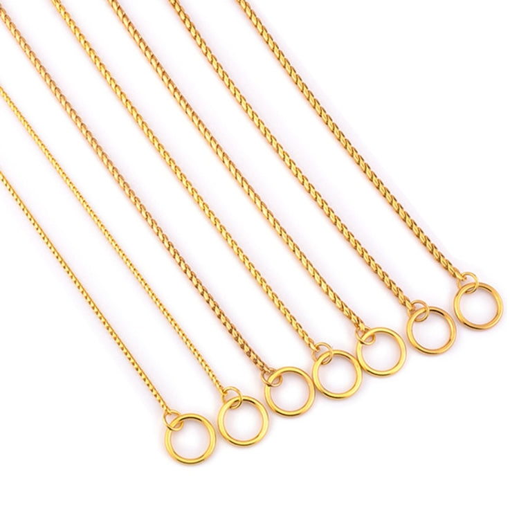 Pet Collars Pet Neck Strap Dog Neckband Snake Chain Dog Chain  Solid  Metal Chain Dog Collarï¼ŒLength:35cm