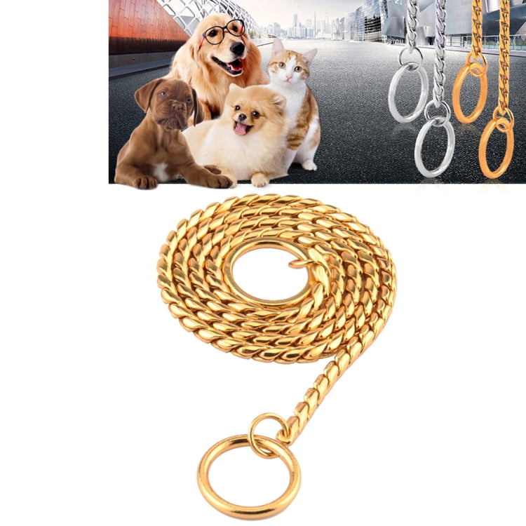 Pet Collars Pet Neck Strap Dog Neckband Snake Chain Dog Chain  Solid  Metal Chain Dog Collarï¼ŒLength:35cm