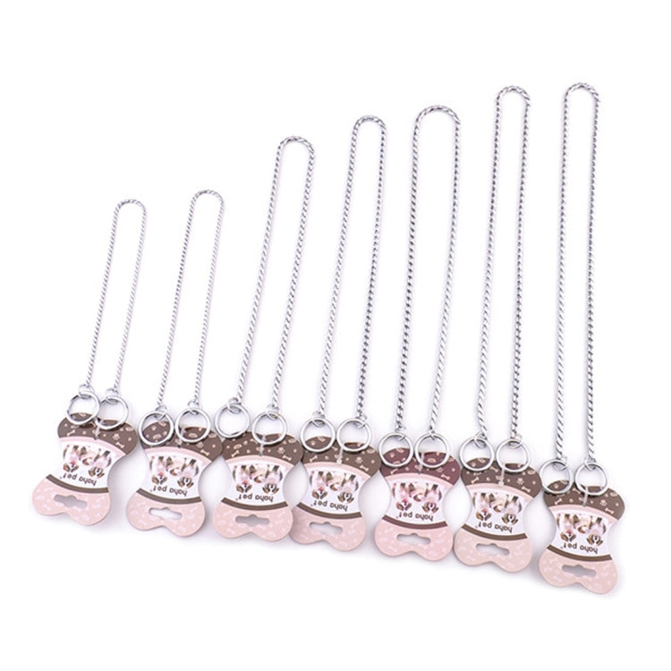 Pet Collars Pet Neck Strap Dog Neckband Snake Chain Dog Chain  Solid  Metal Chain Dog Collarï¼ŒLength:35cm