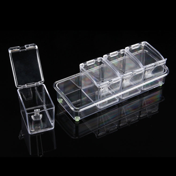 2 PCS Kitchen Multipurpose Po Four Cylinder Crystal Seasoning Box Random Color Delivery