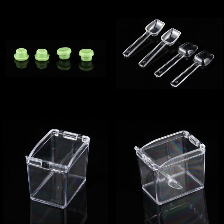 2 PCS Kitchen Multipurpose Po Four Cylinder Crystal Seasoning Box Random Color Delivery