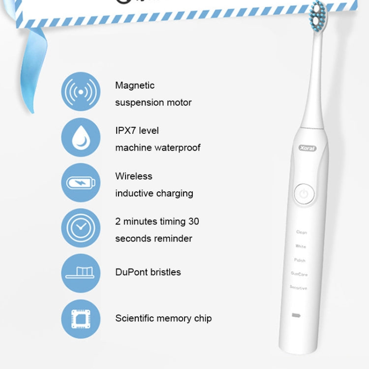 Ultrasonic Waterproof Smart Timer Wireless Inductive Charging Toothbrush