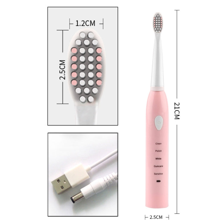 5 Cleaning Modes Sonic Electric Toothbrush USB Charger Rechargeable Tooth Brush