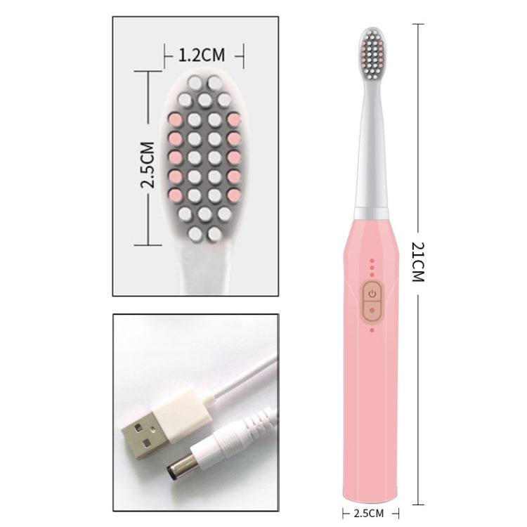 3 Cleaning Modes Sonic Electric Toothbrush USB Charger Rechargeable Tooth Brush
