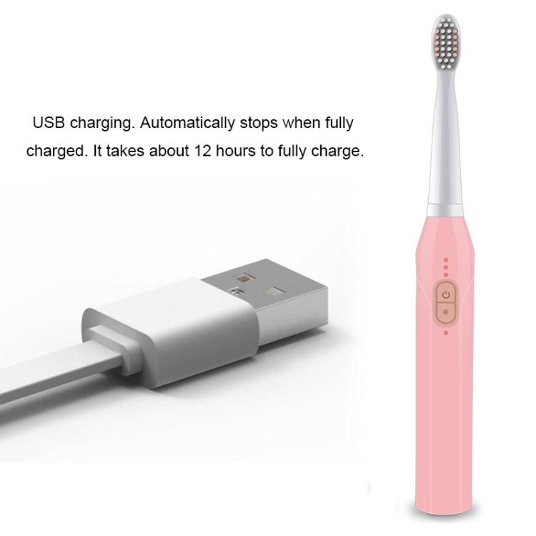 3 Cleaning Modes Sonic Electric Toothbrush USB Charger Rechargeable Tooth Brush