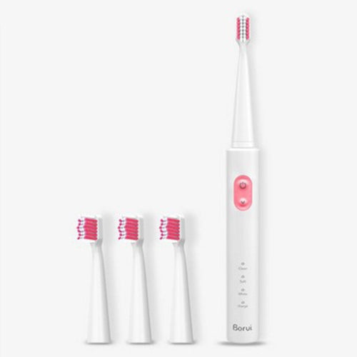 USB Wireless Charge Sonic Electric Toothbrush Adult Oral Hygiene Rechargeable Ultrasonic Tooth Brush with 4 Brush Heads