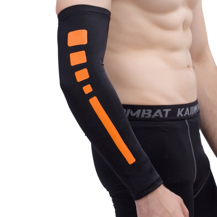 Men Outdoor Sports Elastic Breathable Anti-skid Elbow Arm Sleeve UV Protective Gear, Size: M