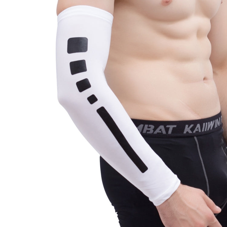 Men Outdoor Sports Elastic Breathable Anti-skid Elbow Arm Sleeve UV Protective Gear, Size: M