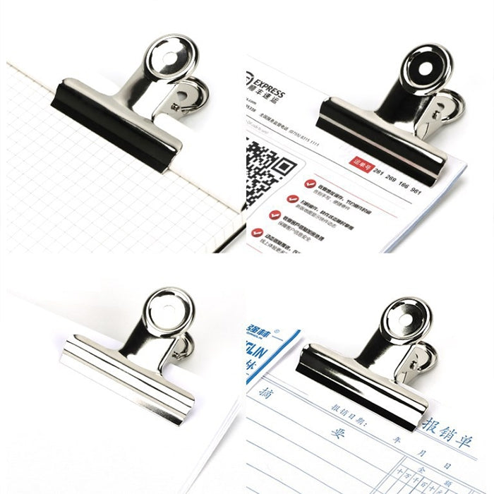72PCS 31mm Silver Metal Stainless Steel Round Clip Notes Letter Paper Clip Office Bind Clip