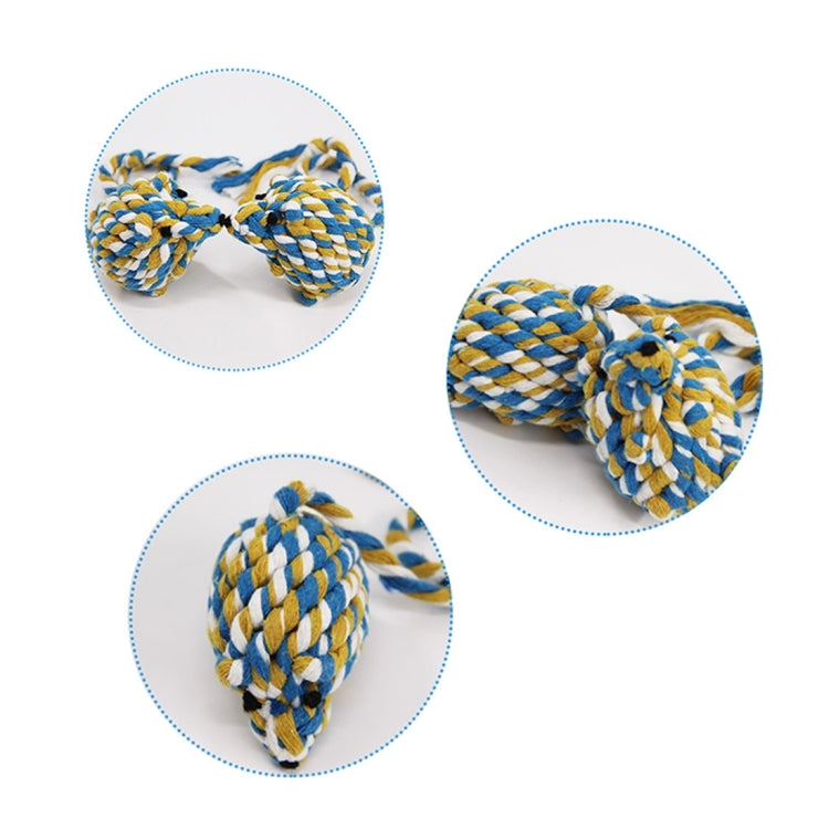 High Quality Braided Cotton Rope Mouse Toy, Training Biting Pet Toys