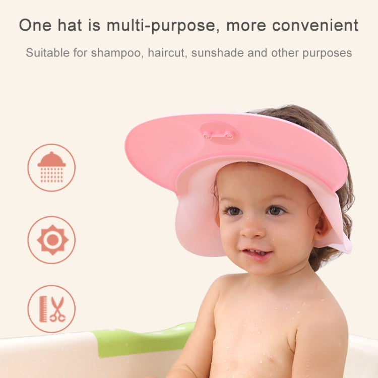 Hippo Shaped Adjustable Baby Children Silicone Shower Caps, Random Color Delivery