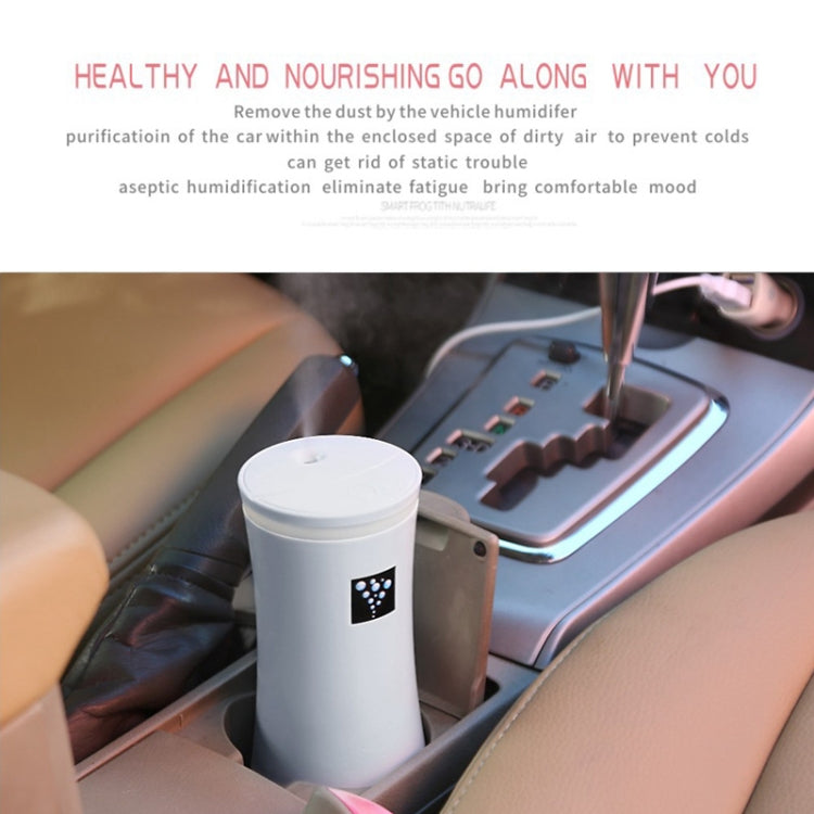 Small-OS 2W Slim Waist Humidifier Moisture Meter Moisturizing Instrument with LED Night Light, Water Tank Capacity: 230ml(White)