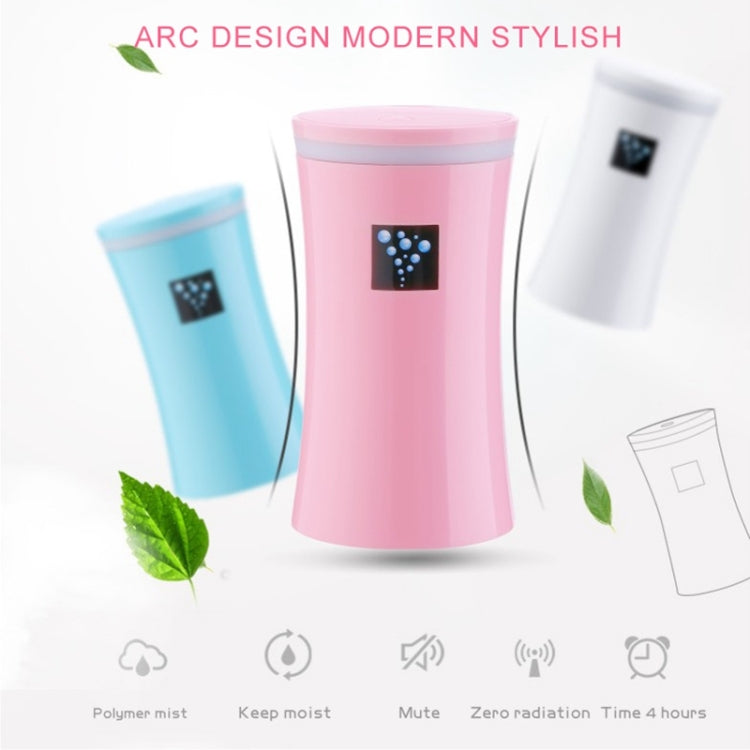 Small-OS 2W Slim Waist Humidifier Moisture Meter Moisturizing Instrument with LED Night Light, Water Tank Capacity: 230ml(White)