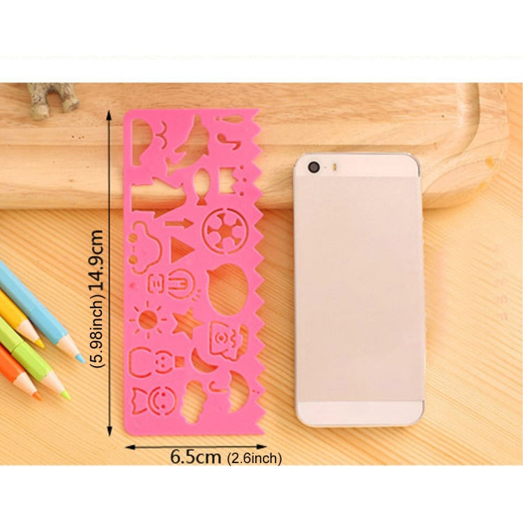 10 PCS Creative Candy Color Drawing Ruler Speed Sketchpad Art Ruler Template, Random Color Delivery