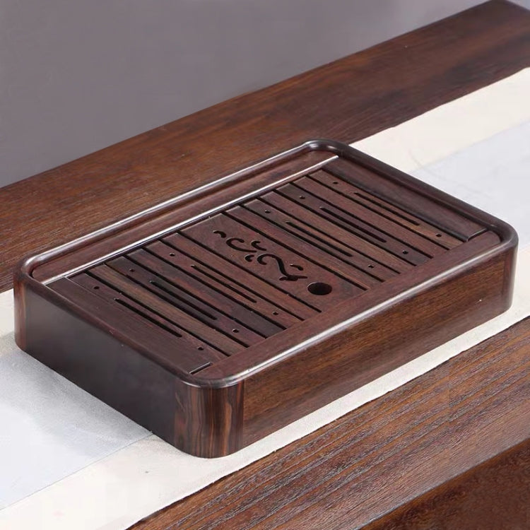 Household Ebony Water Storage Tea Tray Kung Fu Teaware, Size: 36 x 24 x 6cm