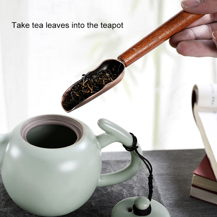 5 in 1  Tea Needle + Tea Clamp + Teaspoon + Tea Steak + Tea Barrel Hollow-out Kungfu Teaism Tea Set Teaware Accessories, Rosewood