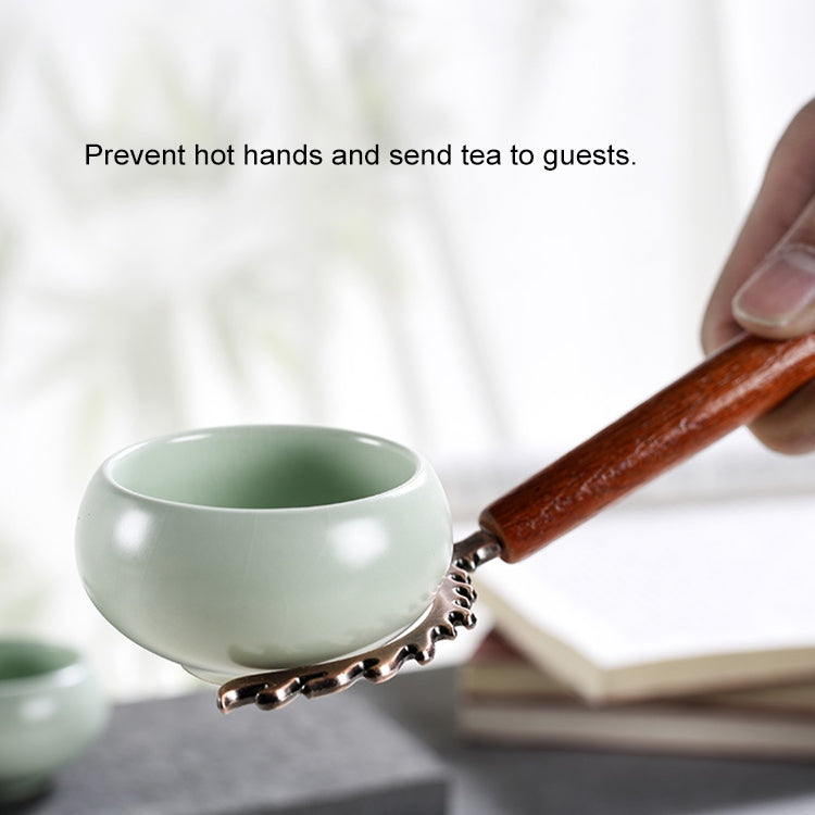 5 in 1  Tea Needle + Tea Clamp + Teaspoon + Tea Steak + Tea Barrel Hollow-out Kungfu Teaism Tea Set Teaware Accessories, Rosewood