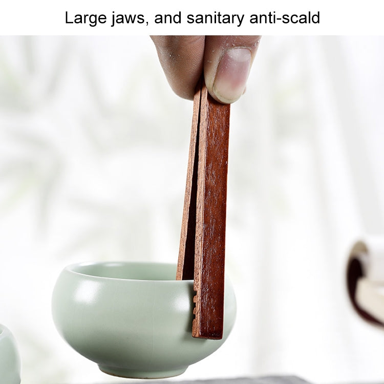 5 in 1  Tea Needle + Tea Clamp + Teaspoon + Tea Steak + Tea Barrel Hollow-out Kungfu Teaism Tea Set Teaware Accessories, Rosewood