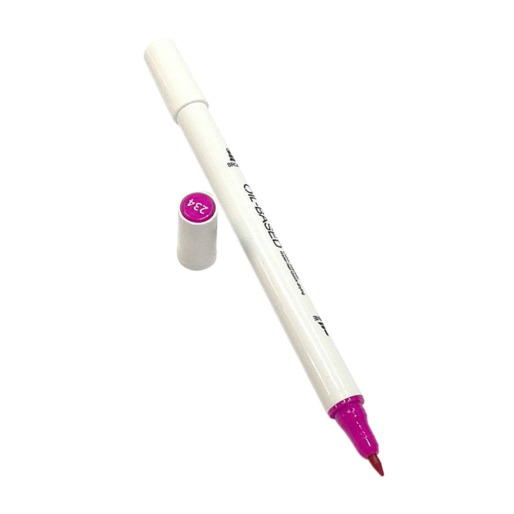 12 PCS Student Mark Pen Set Art Painting Double-Headed Oil Pen, 12 Colors