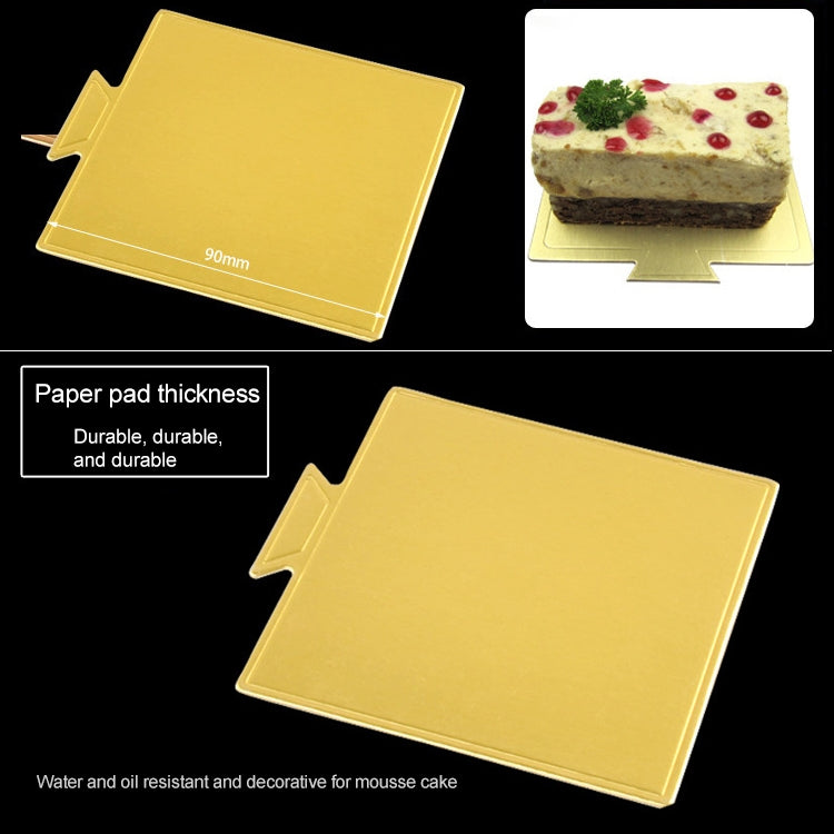 1000 PCS Large Square Cake Cardboard Pad Thick Rigid Golden Cake Mousse Cake Mat
