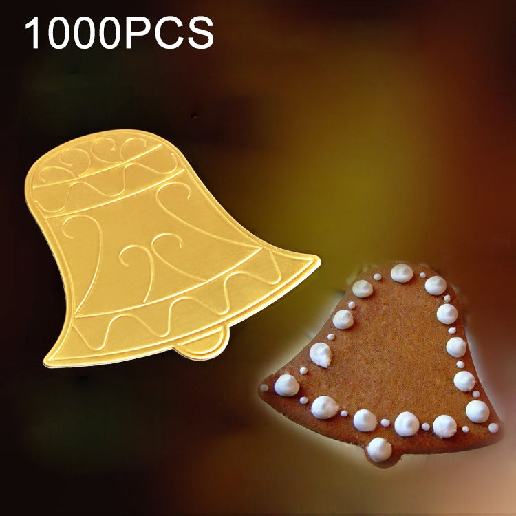 1000 PCS Bell Cake Cardboard Pad Thick Rigid Golden Cake Mousse Cake Mat