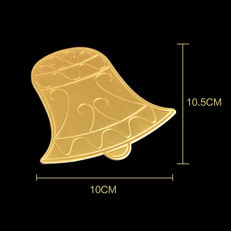 1000 PCS Bell Cake Cardboard Pad Thick Rigid Golden Cake Mousse Cake Mat