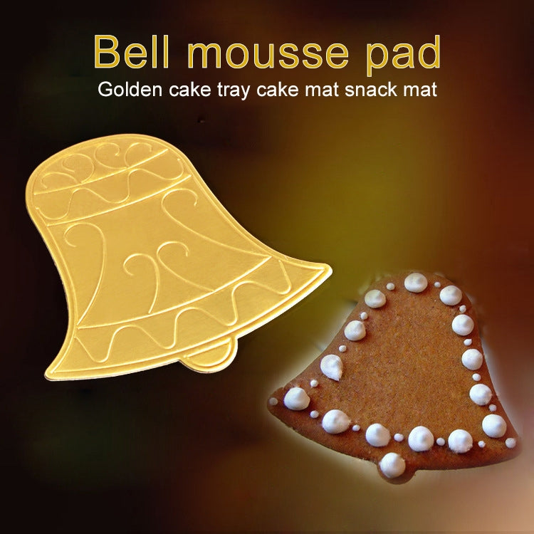 1000 PCS Bell Cake Cardboard Pad Thick Rigid Golden Cake Mousse Cake Mat