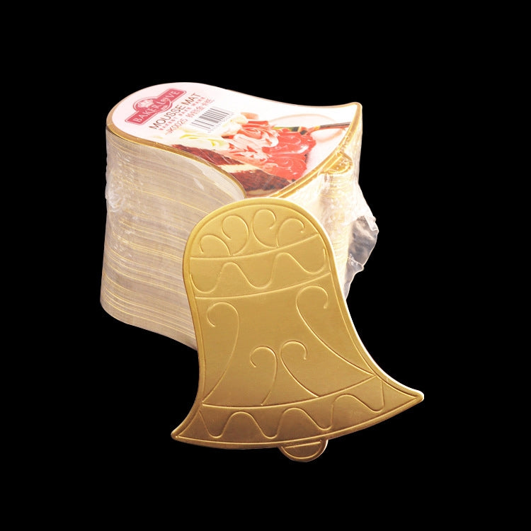1000 PCS Bell Cake Cardboard Pad Thick Rigid Golden Cake Mousse Cake Mat