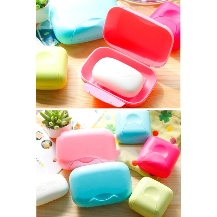 10 PCS Home Travel Soap Box Lock Sealed Waterproof Leakproof Soap Holder Case with Cover Soap Dishes Container,Random Color Delivery,Small,Size:7*7*4cm