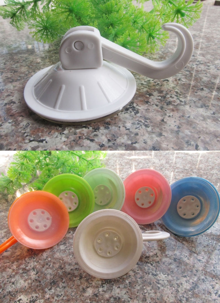 10 PCS Non-trace Sticking Hook Bathroom Kitchen Wall Strong Suction Cup Hook Hanger Vacuum Sucker,Random Color Delivery
