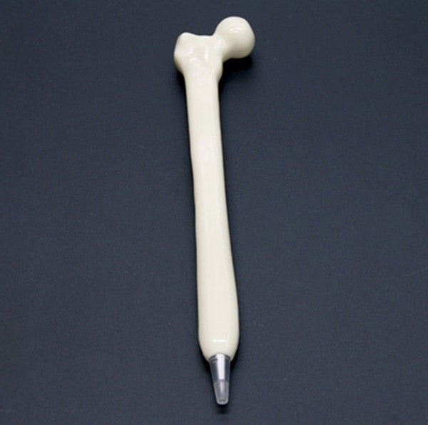 2 PCS Blue Ink Refill Creative Lifelike Bone Style Ballpoint Pens Novel Pen School Stationery Office Supply, Random Style Delivery