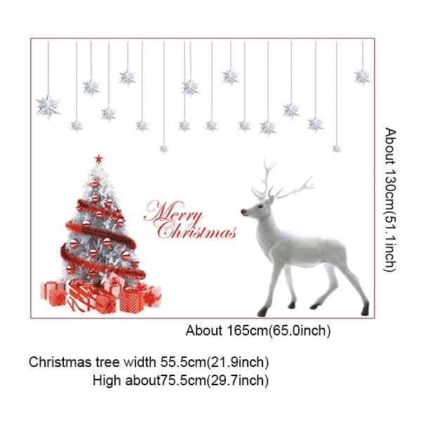 Christmas Snowman Snowflake Elk Stores Showcase Glass Removable Stickers Festival Wall Stickers Decoration, Size: 60 x 90 x 2cm