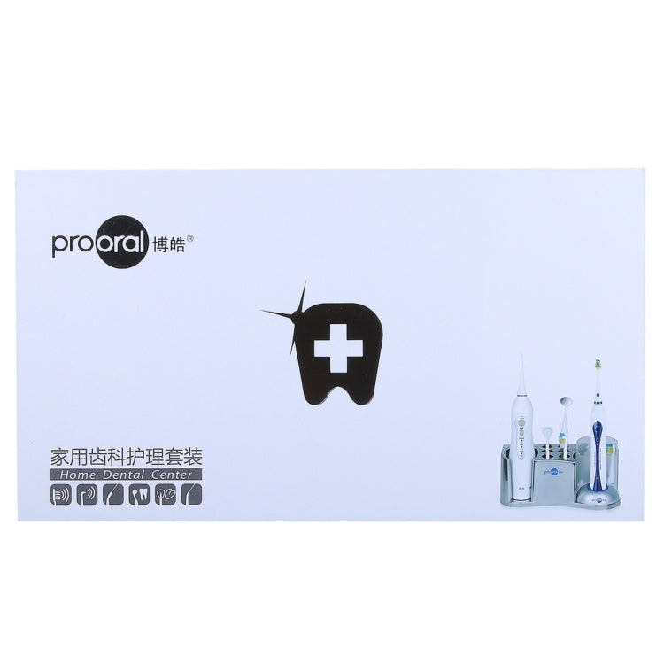 Prooral 5010 Rechargeable IPX7 Waterproof Home Use Oral Care Set, US Plug(White)
