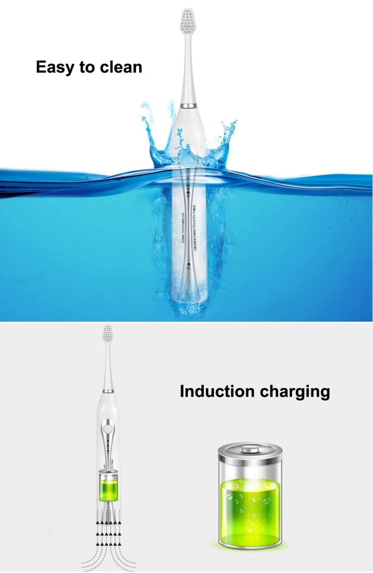 Prooral 5010 Rechargeable IPX7 Waterproof Home Use Oral Care Set, US Plug(White)