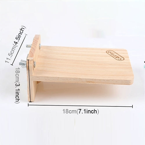 Pet Wooden Rectangular Springboard Hamster Small Pets Pedal Toys