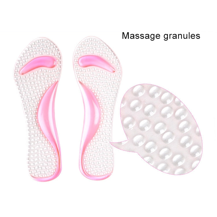 5 Pair Women Silicone Gel Massage Arch Support Insoles Orthotic Flatfoot Prevent Foot Cocoon High Heels Shoes Pad ,Random Color Delivery