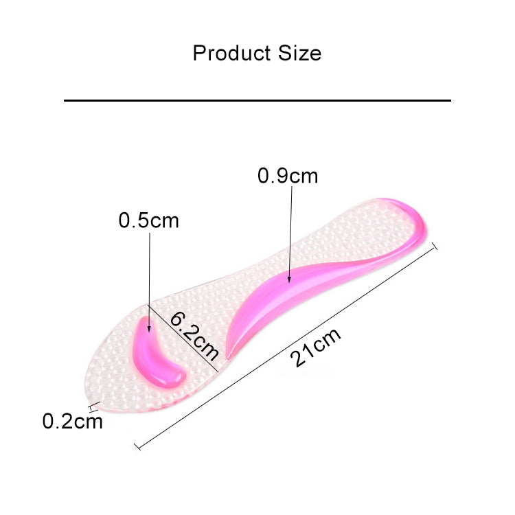 5 Pair Women Silicone Gel Massage Arch Support Insoles Orthotic Flatfoot Prevent Foot Cocoon High Heels Shoes Pad ,Random Color Delivery