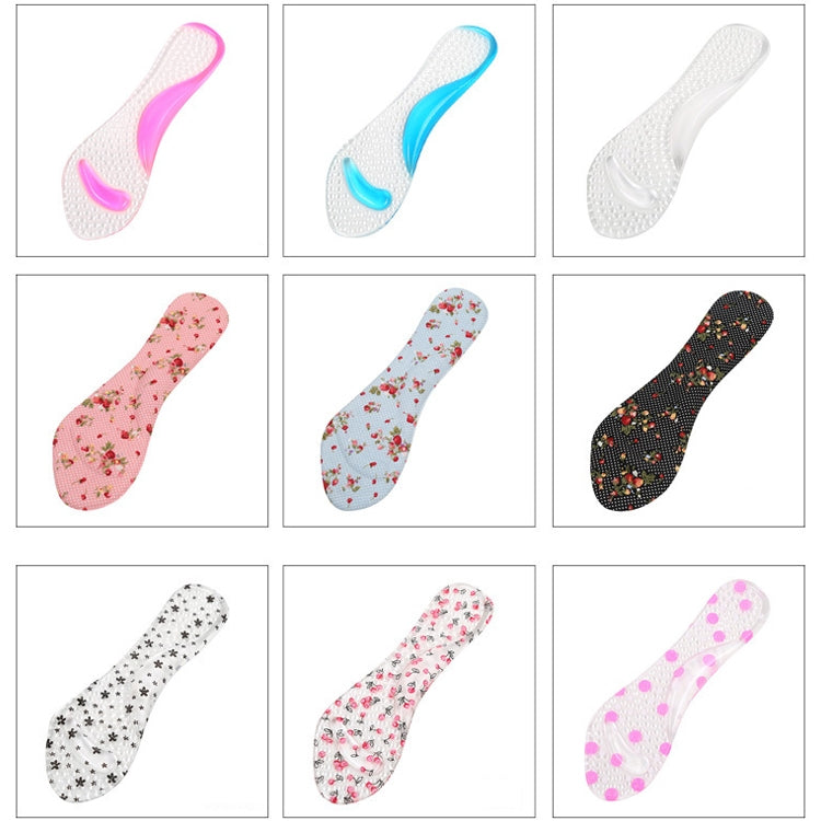 5 Pair Women Silicone Gel Massage Arch Support Insoles Orthotic Flatfoot Prevent Foot Cocoon High Heels Shoes Pad ,Random Color Delivery