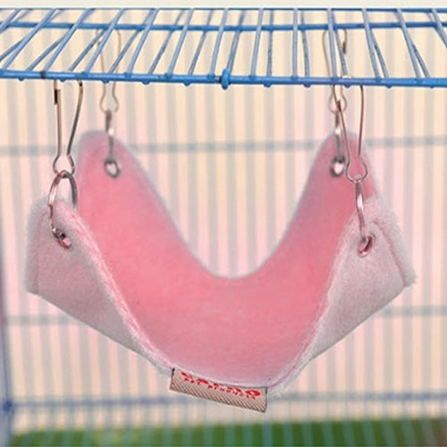 Pet Autumn Winter Short Plush Hamster Pet Keep Warm Ferret Hammock for Small Pets, Small, Size:16*15cm