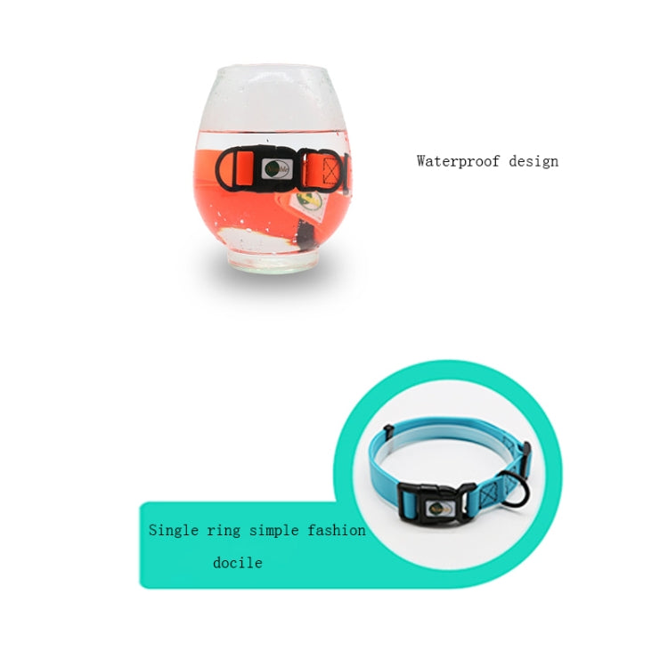 PVC Material Waterproof Adjustable Single Loop Pet Dogs Collar, Suitable for Docile Dogs, Size: XS, Collar Size: 20-32 cm