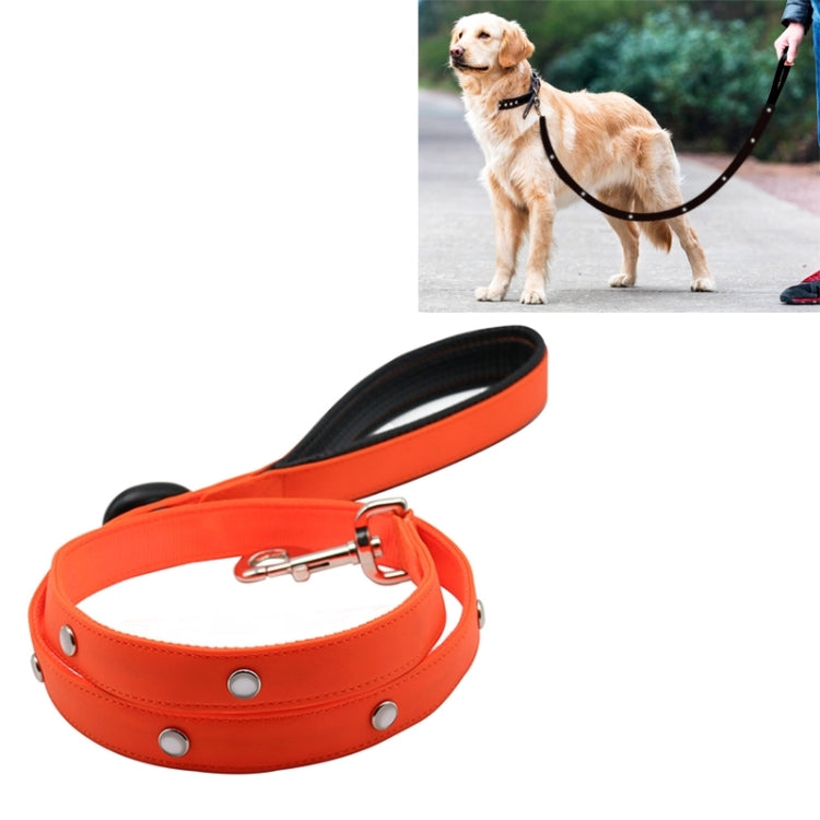 PVC Webbing Material Waterproof LED Light Traction Belt Pet Dogs Traction Rope with Handle, Suitable For Medium and Large Dogs, Rope Length: 120 cm