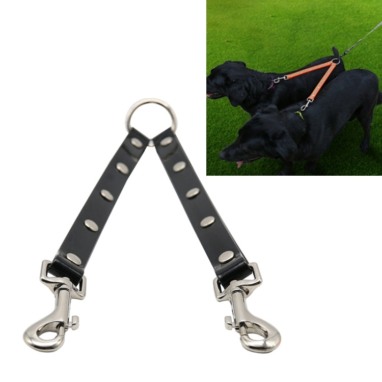 TPU Material Pet Dogs 2 in 1 Tangle-free Traction Rope Double Pet Dog Walking Leash, Length: 25 cm