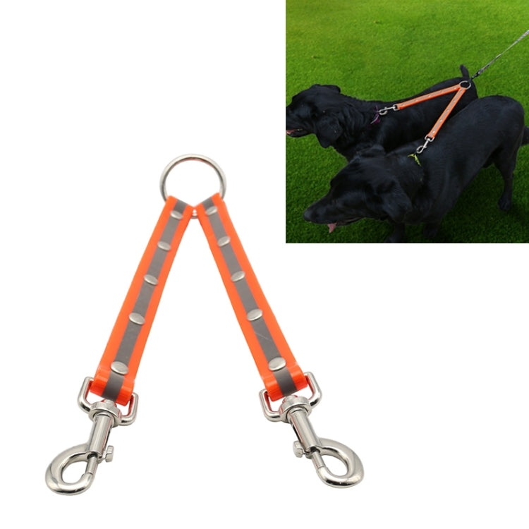 TPU Material Pet Dogs 2 in 1 Tangle-free Traction Rope Double Pet Dog Walking Leash, Length: 25 cm