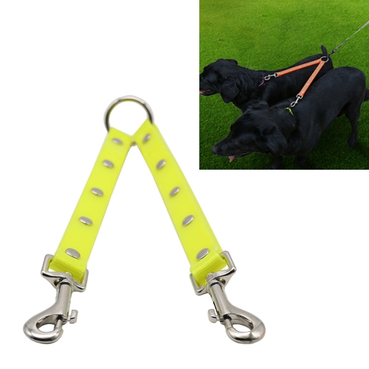 TPU Material Pet Dogs 2 in 1 Tangle-free Traction Rope Double Pet Dog Walking Leash, Length: 25 cm
